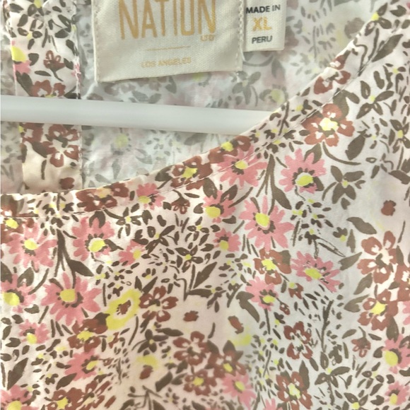 Nation LTD Floral Print Blouse - Pink and Yellow - Picture 2 of 5
